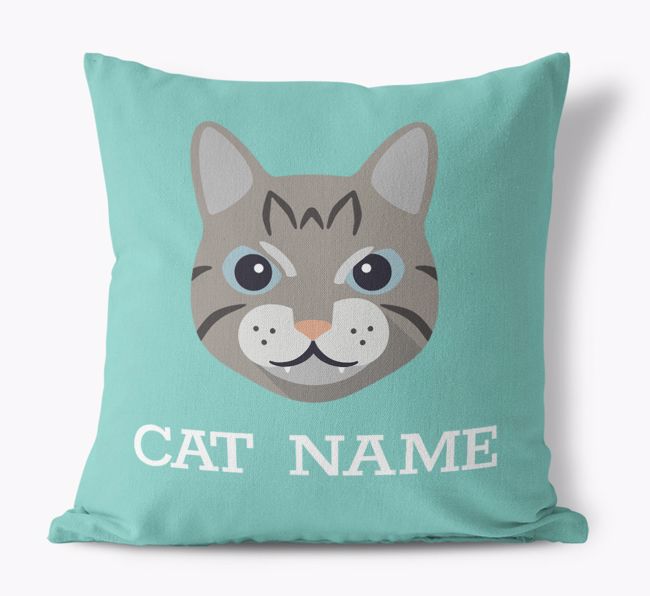 {dogsName}'s Icon: Personalized {breedCommonName} Canvas Pillow